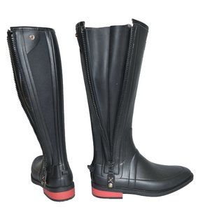 $550 Hunter Field Duke of Wellington Tall Boot RAIN EXPANDABLE BLACK 5 US (B22)